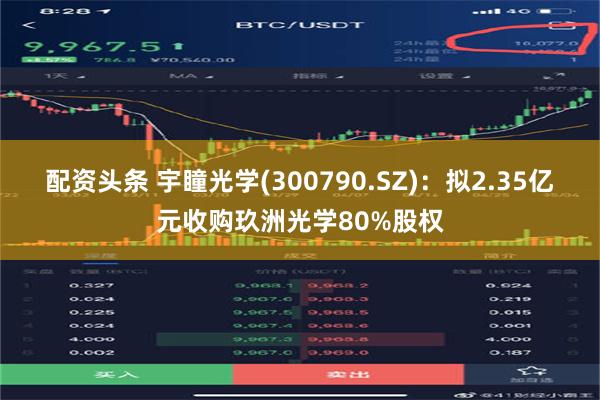 配资头条 宇瞳光学(300790.SZ)：拟2.35亿元收购玖洲光学80%股权