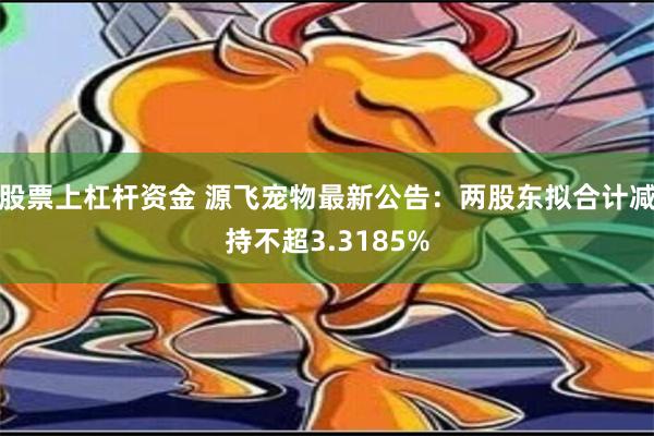 股票上杠杆资金 源飞宠物最新公告：两股东拟合计减持不超3.3185%