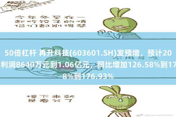 50倍杠杆 再升科技(603601.SH)发预增，预计2024年净利润8640万元到1.06亿元，同比增加126.58%到176.93%